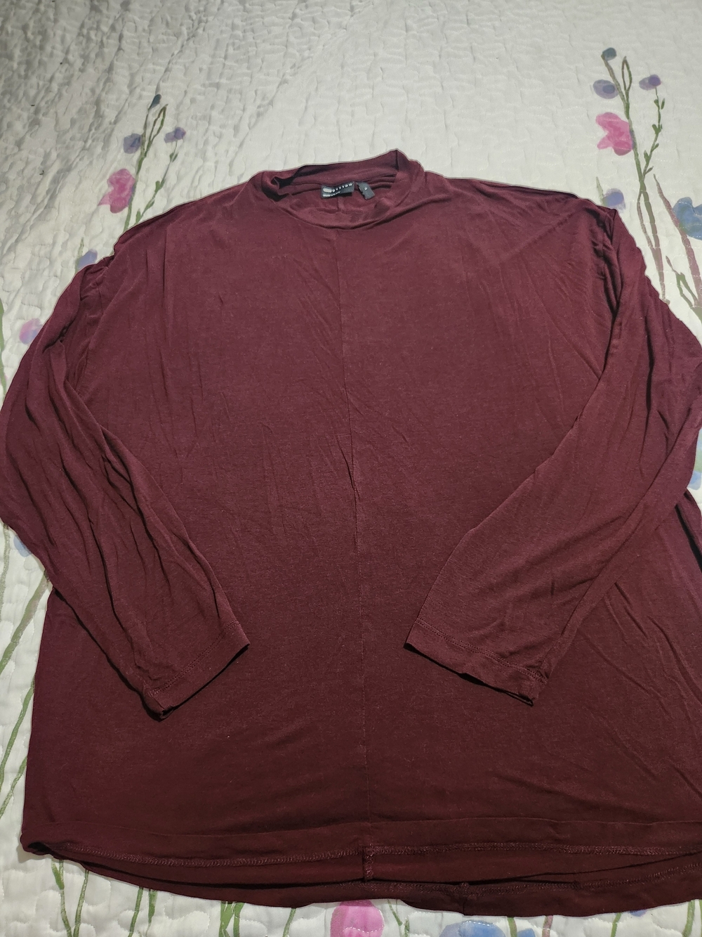 ASOS Women's Long Sleeve Tunic - Burgundy